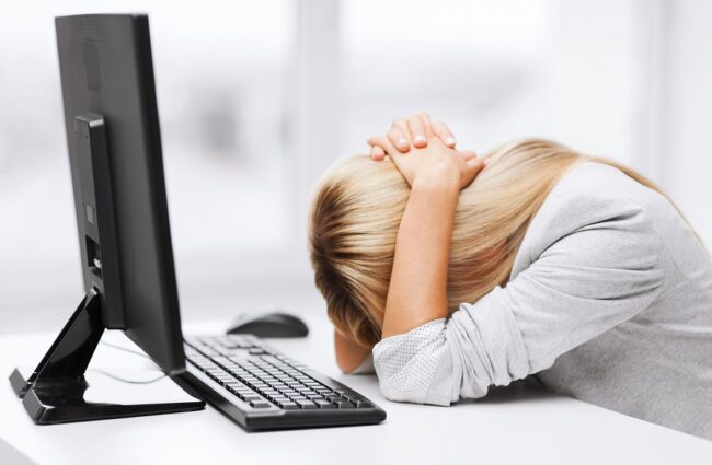 frustrated business woman