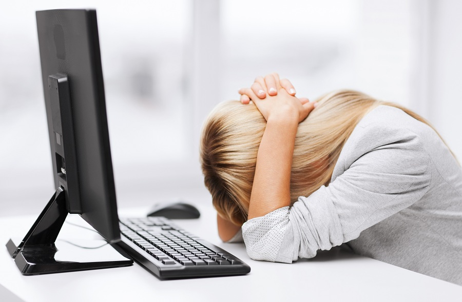 frustrated business woman