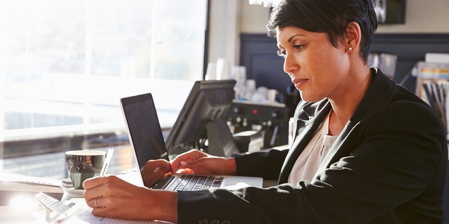 female restaurant manager