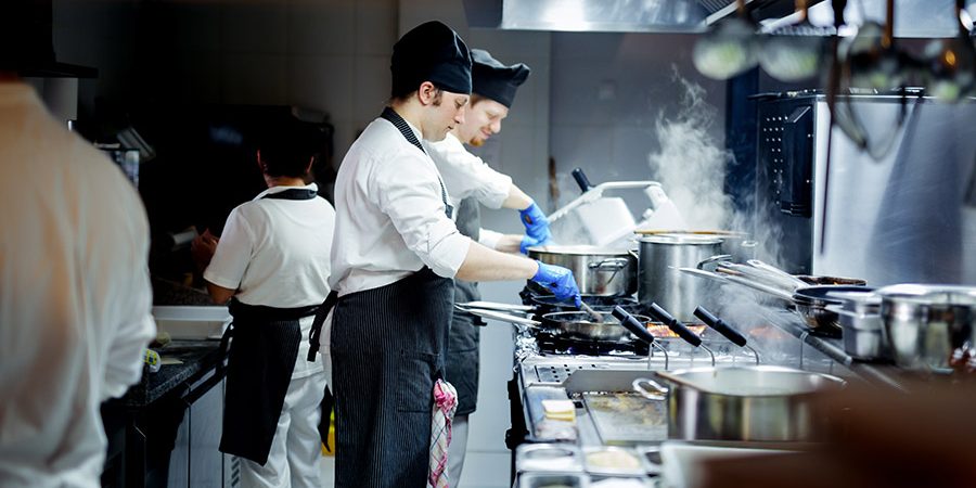 Chef working on the kitchen