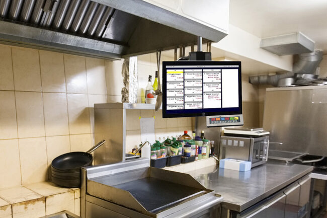 Interior of empty restaurant kitchen