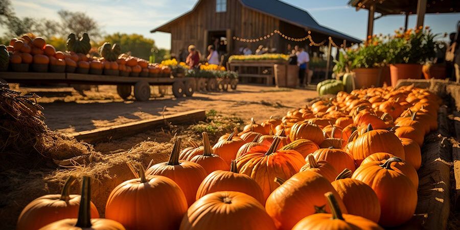 pumpkins on a pumpkin patch farm autumn fall festival with light seasonal businesses pumpkins on a pumpkin patch farm autumn fall festival with light