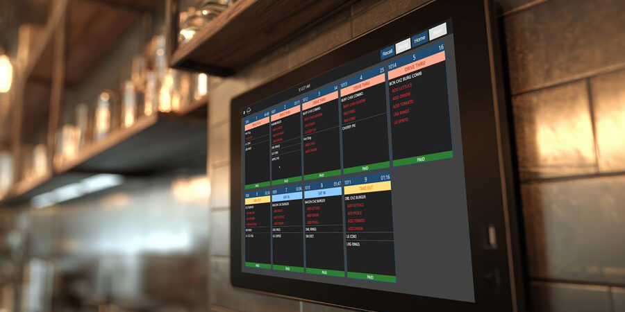 A kitchen display system for restaurant kitchens
